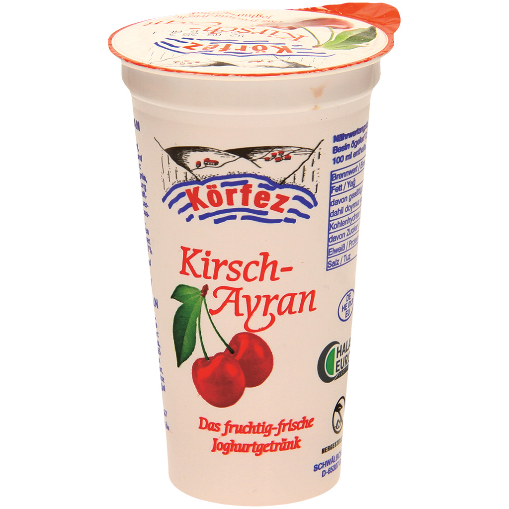 "Kers Ayran" drankje op Turkse wijze, van yoghurt, melkprodu