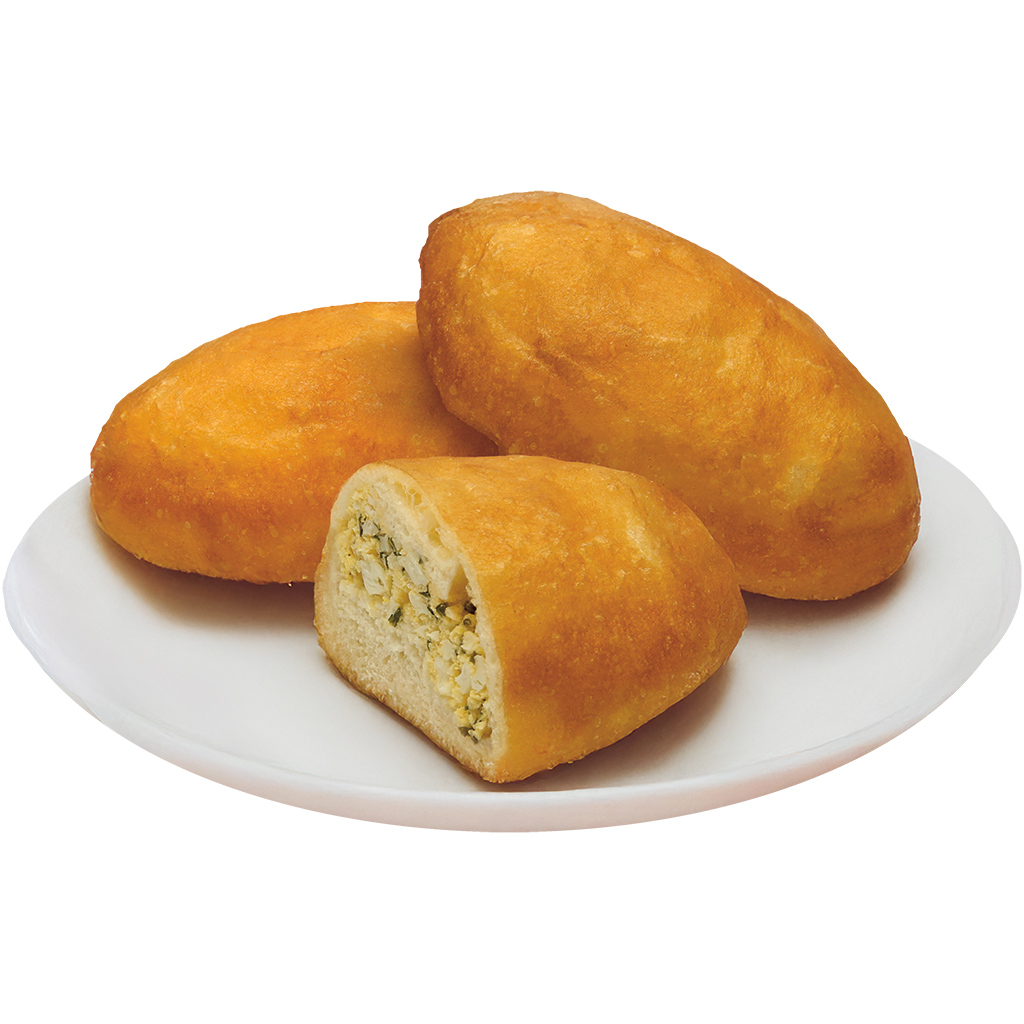 Пирожки жареные с начинкой с  яйцом и луком, замороженные
