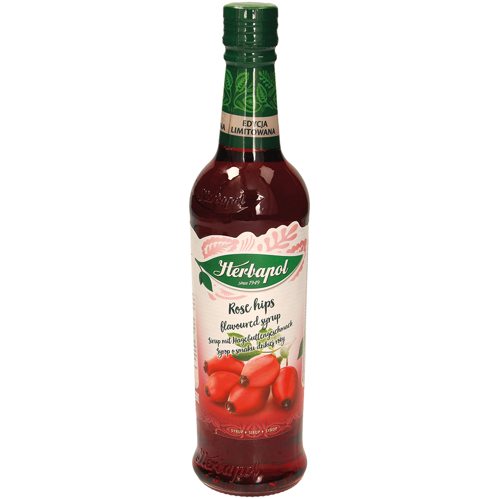 Siroop met rozenbottelsmaak