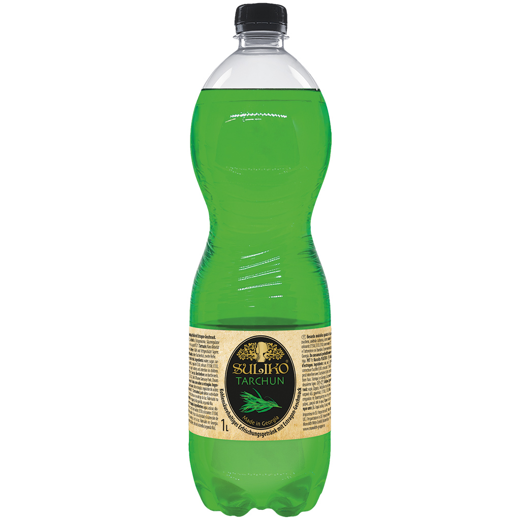 "SULIKO" Koolzuurhoudende frisdrank met dragon-smaak.