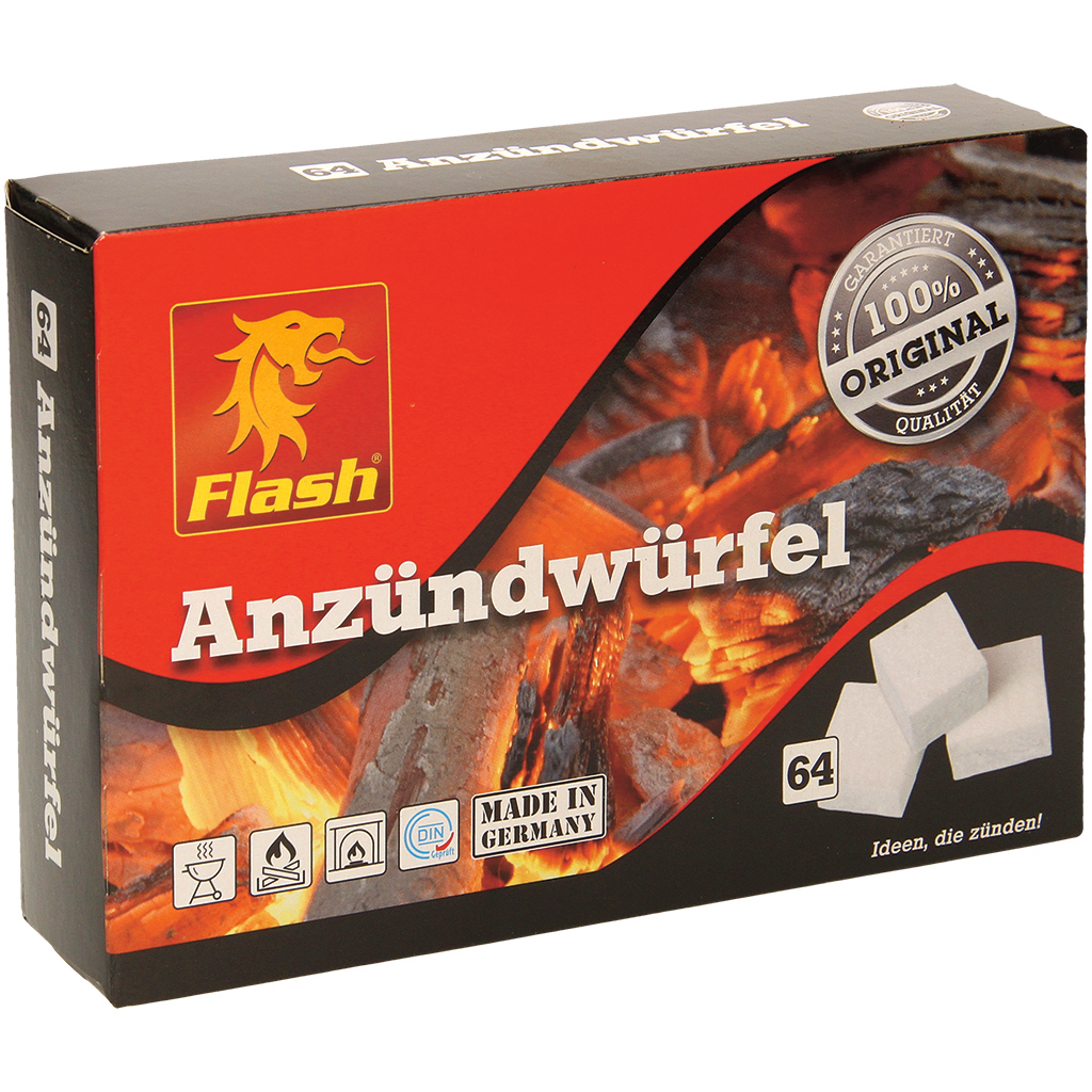 Flash Aanmaakblokjes Paraffine 64 stuks