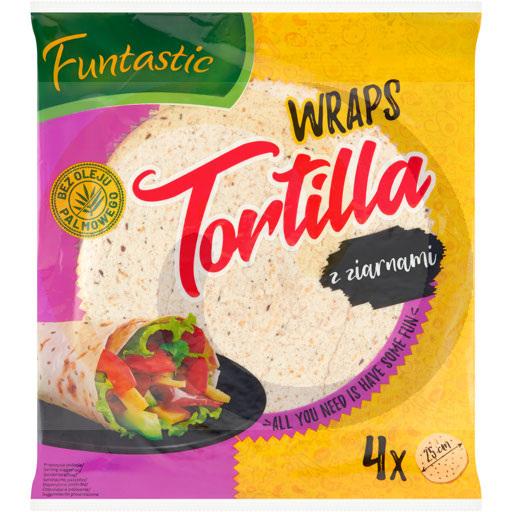 Funtastic Tortilla met 4x25cm bonen 250g