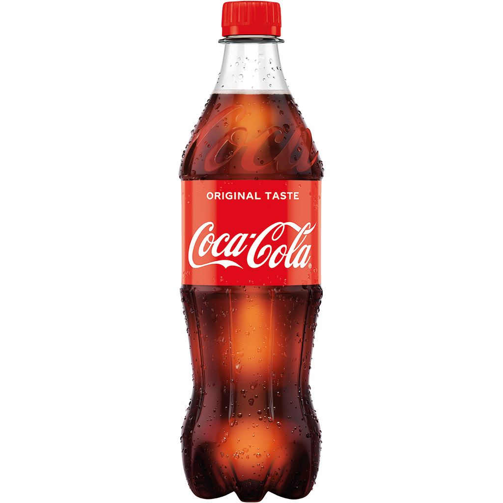 Cafeïnehoudende verfrissende drank "Coca-Cola" met plantenextracten