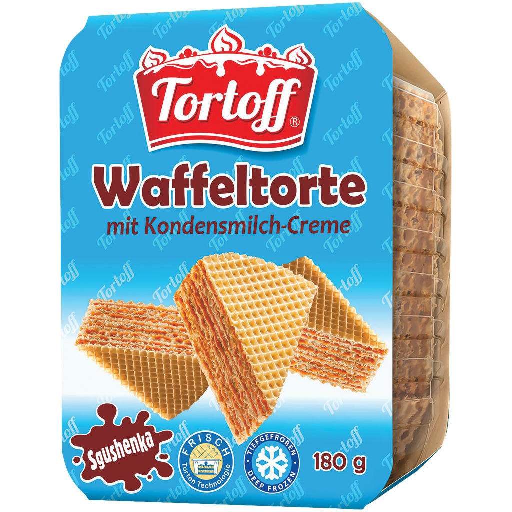 "TORTOFF" Вафельный торт со сгущенным молоком, замороженный