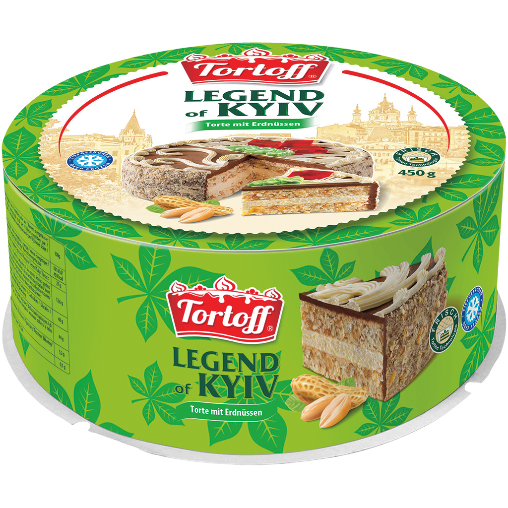 TORTOFF Taart "Legende van Kyiv" met 60% room en pinda's, ve