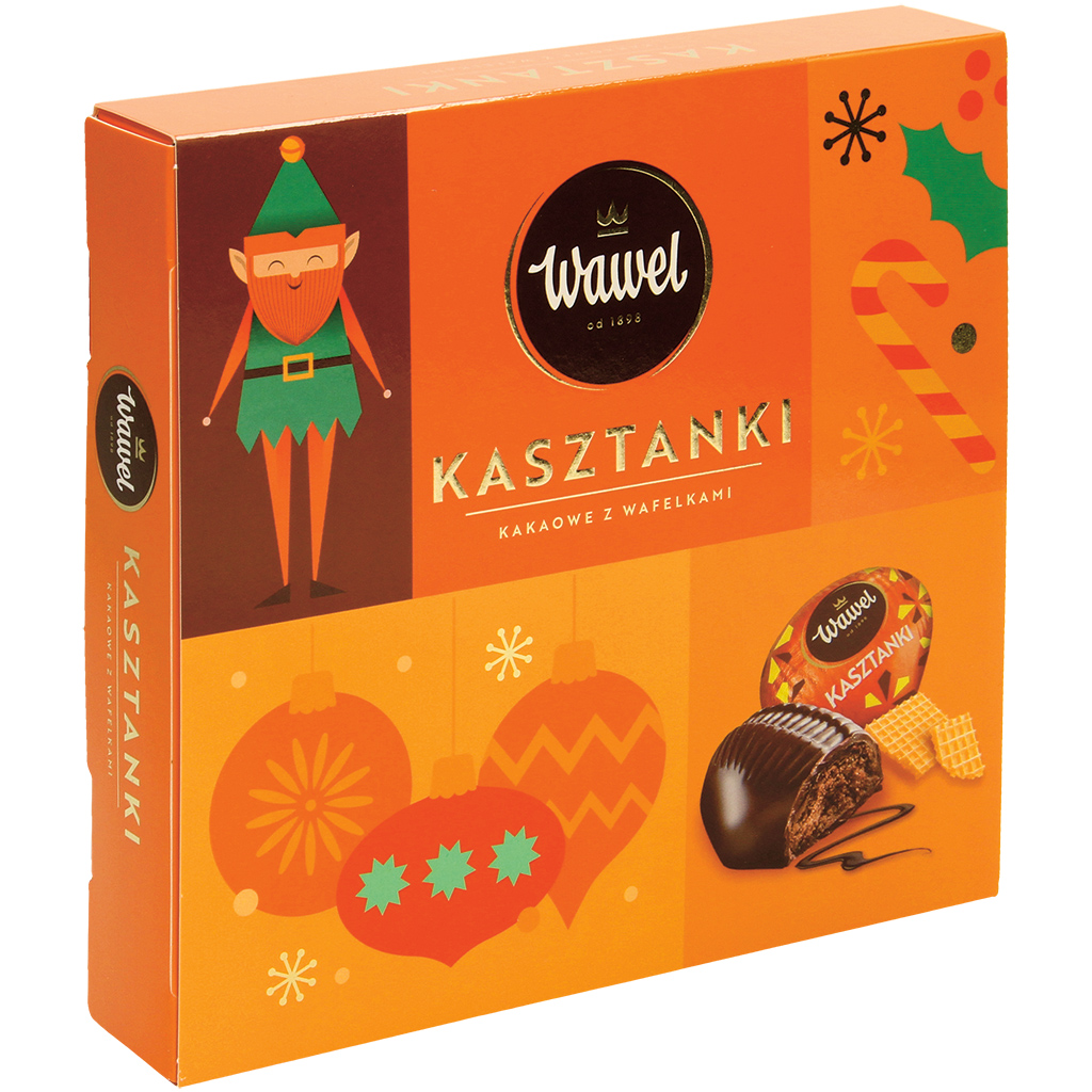 "Kasztanki" Шоколадные конфеты с какао-начинкой (57%) с вафе