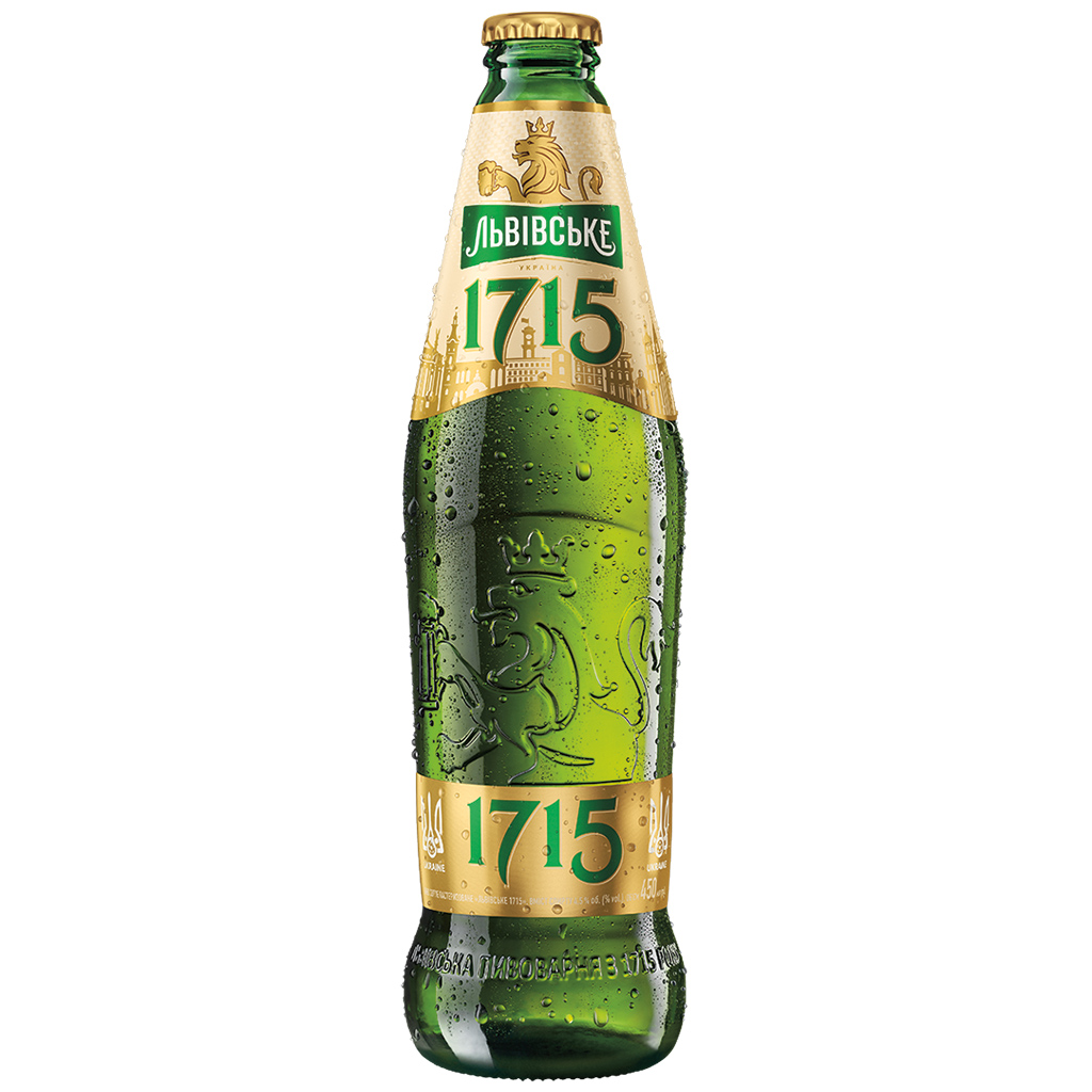 Украинское пиво " LVIV 1715" светлое, пастеризованное, 4,5%