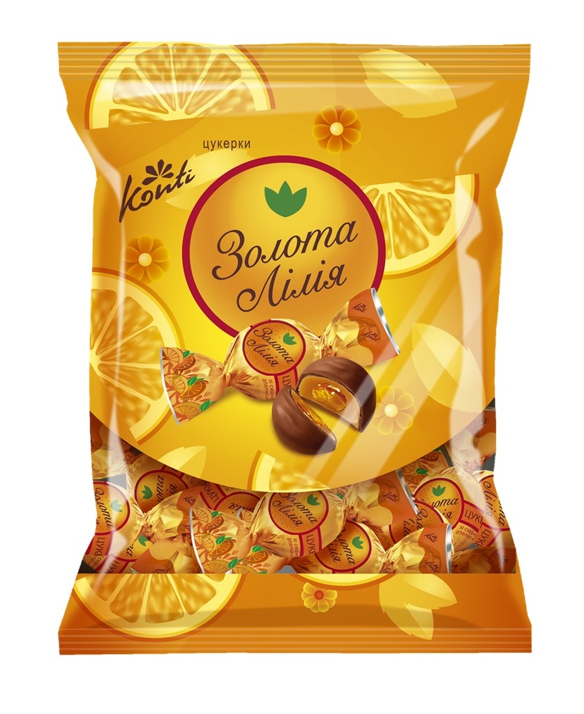 Конфеты "Golden toffee" со вкусом апельсина