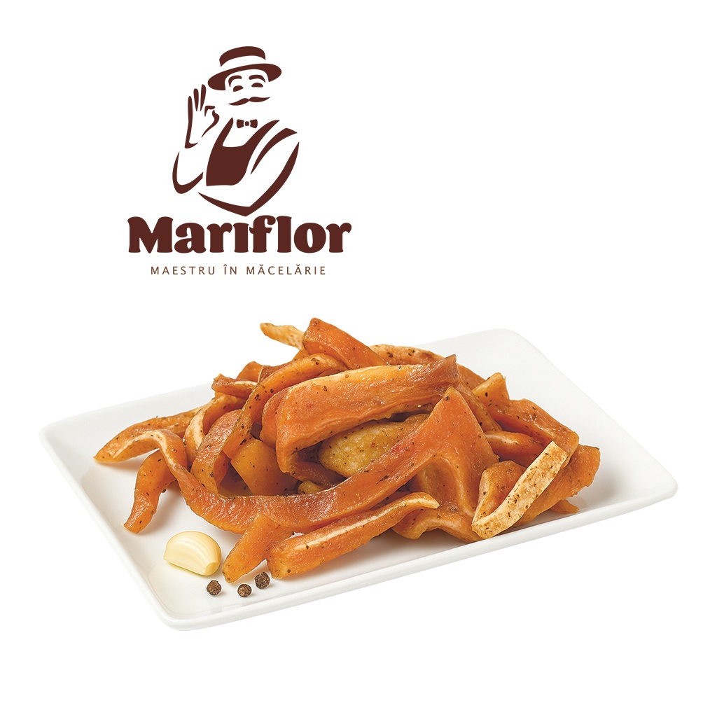 Mariflor-Gerookte varkensoren, gekookt, gezouten en in reepj