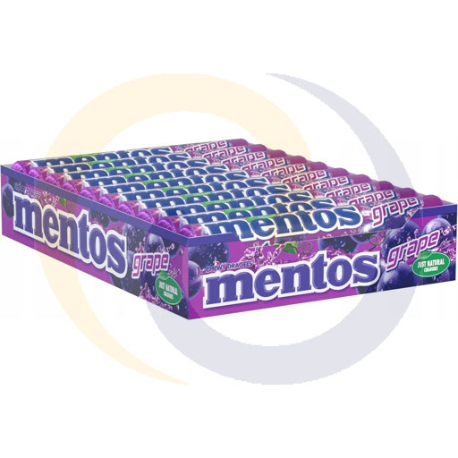 Mentos Druiven snoepjes 37,5g/20st/16dis Van Melle