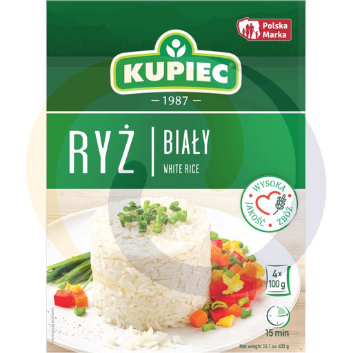"Kupiec" Witte langkorrelrijst in kookzakjes 4x100 g