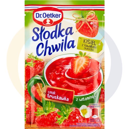 "Dr. Oetker" Gelei aardbei met fruitstukjes Slodka Chwila 32 g