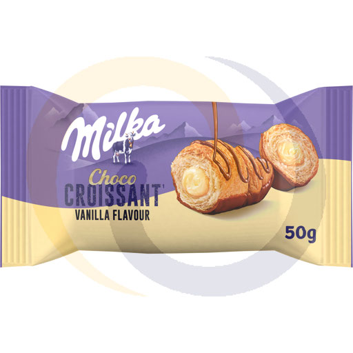 Milka chocovanille croissant 50g/14 stuks Mondelez