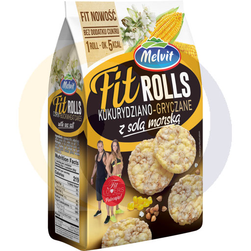 "Melvit" Rolls Fit maïs-boekweitwafels met zout 60 g