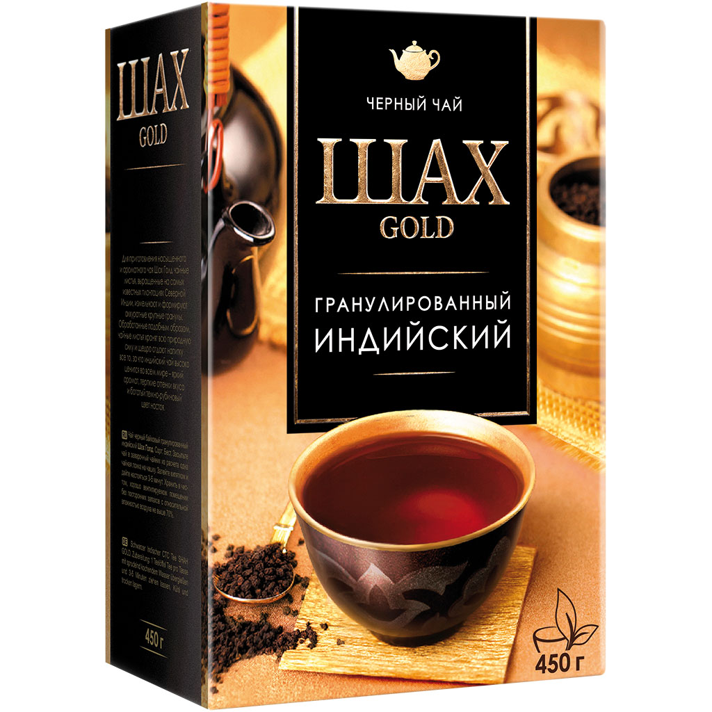 "Shah Gold" Zwarte Indiase thee, gegranuleerd.