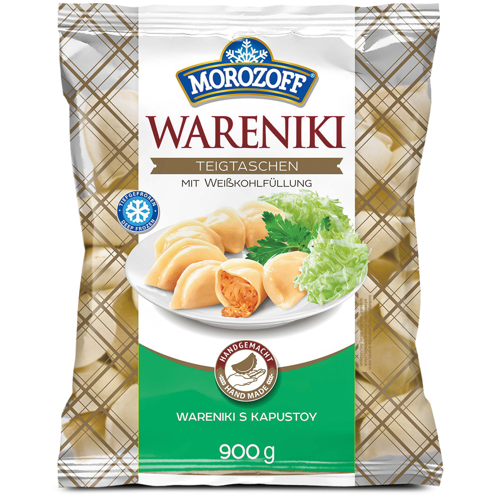 "MOROZOFF" deegrolletjes "Wareniki" met wittekoolvulling