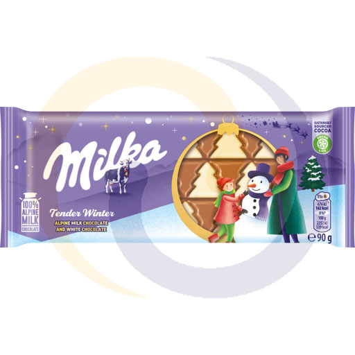 Милка Тендер Зимний Молочный Шоколад 90г/24шт^BN Монделез
