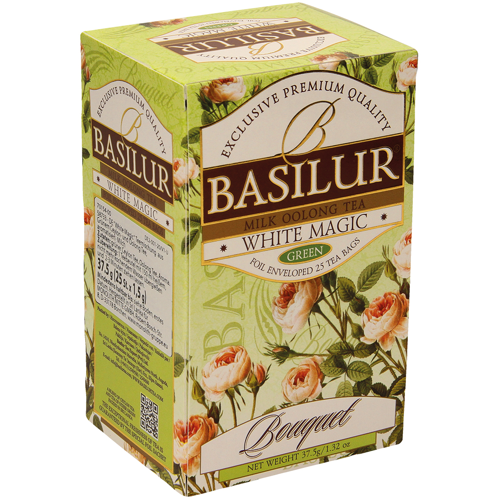 Theemelange "Witte Magie" van Groene Ceylon- en Oolongthee, geparfumeerd - Melk