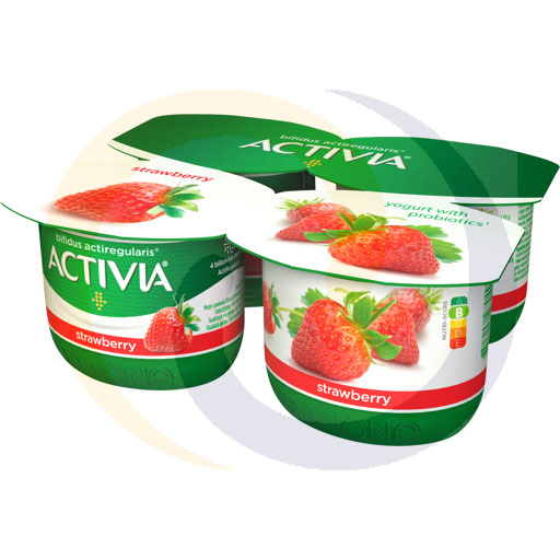 DANONE Activia aardbei probiotica 4x120g