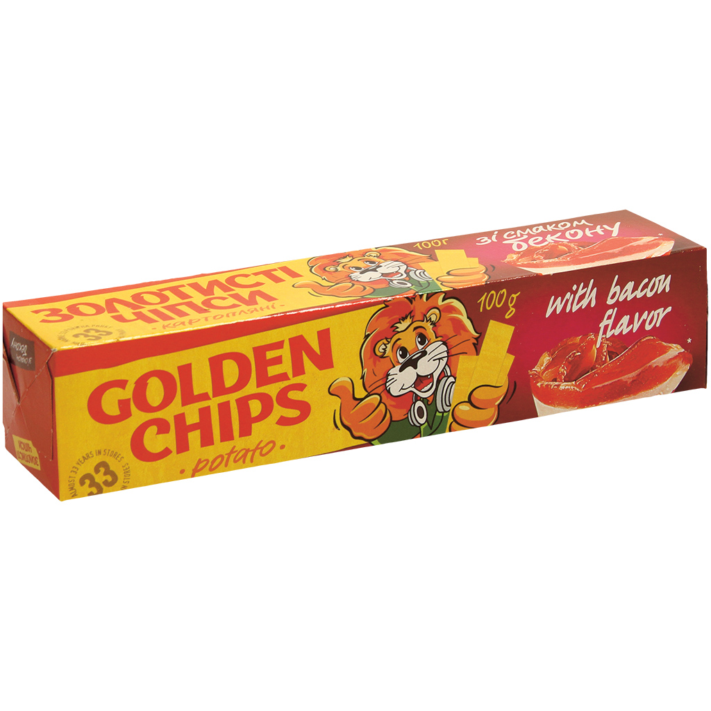 Gouden chips met bacon smaak