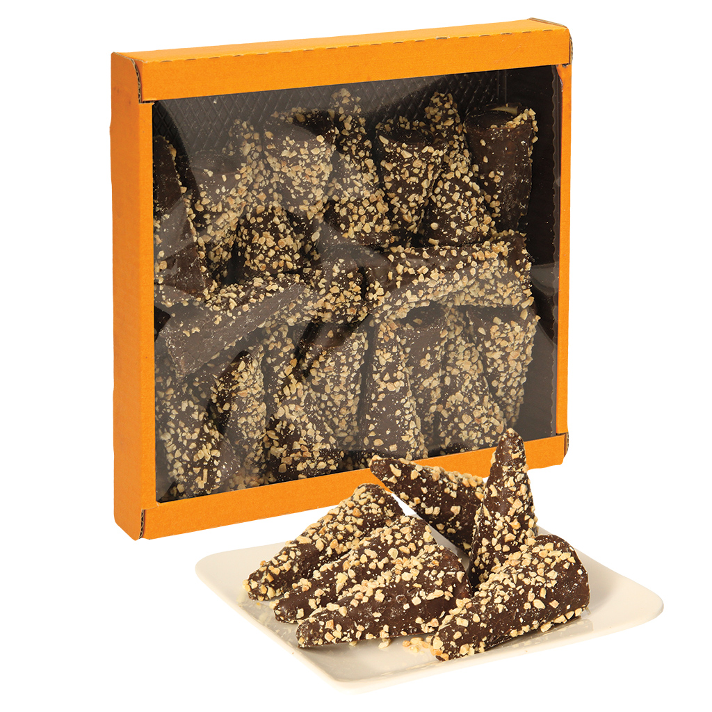 "CORNETTI CROCCANTI NUTTY" Глазированые вафельные рожки с кремом со вкусом арахиса и фундука (61%) и арахисовой посыпкой.