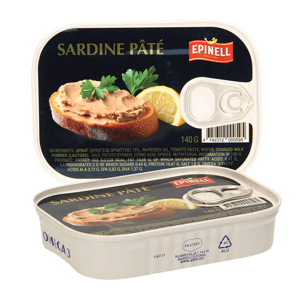 Brotbeleg van sprot met toevoeging van tomatenpuree en mager