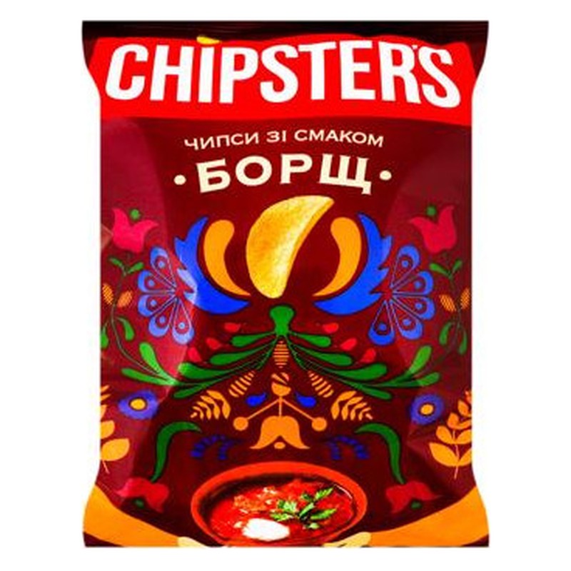 CHIPSTERS Aardappelchips borsjtsj smaak 100g