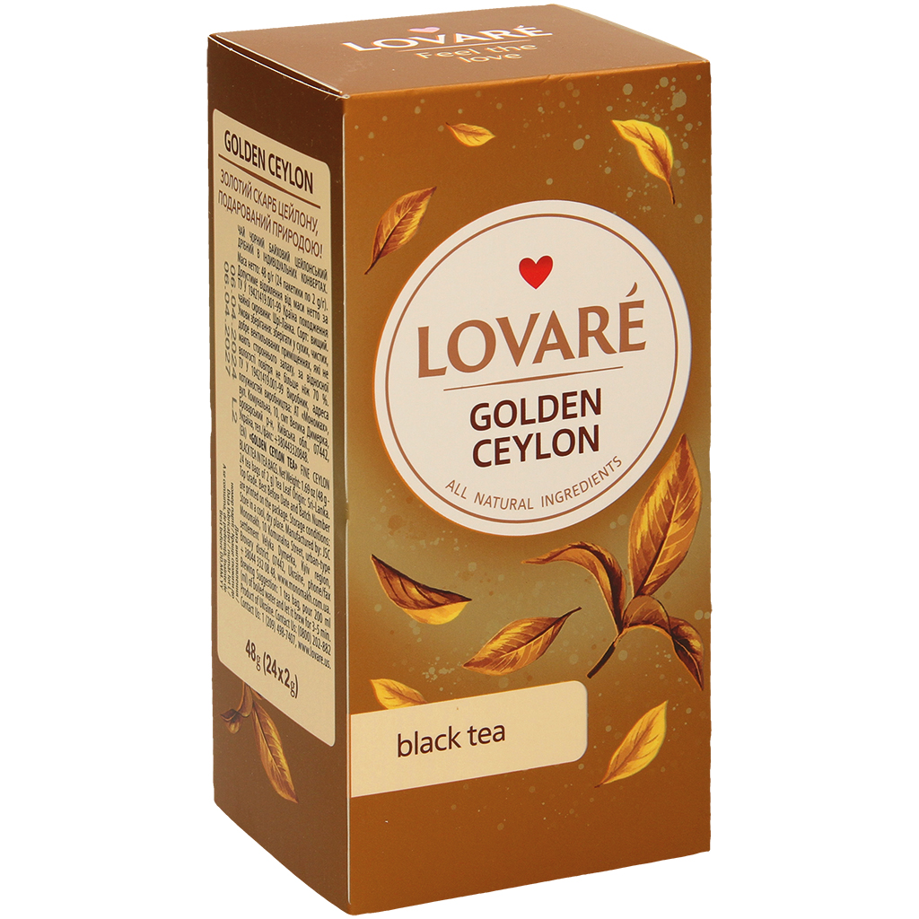 Lovare-Gouden Ceylon - Zwarte Thee uit Ceylon, in theezakjes
