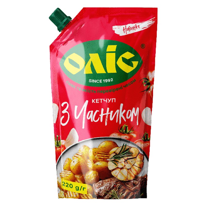 OLIS Ketchup met knoflook 220g