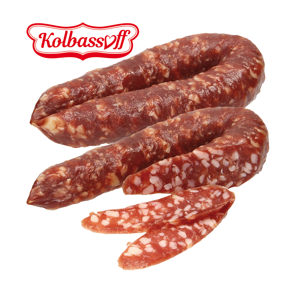 Rohworst "Klassiek" naar de stijl van een Plockworst, luchtgedroogd