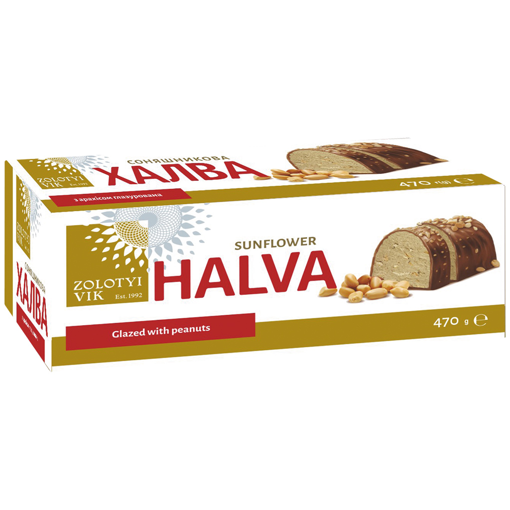 ZOLOTYI VIK Halva met pinda’s in glazuur 470g