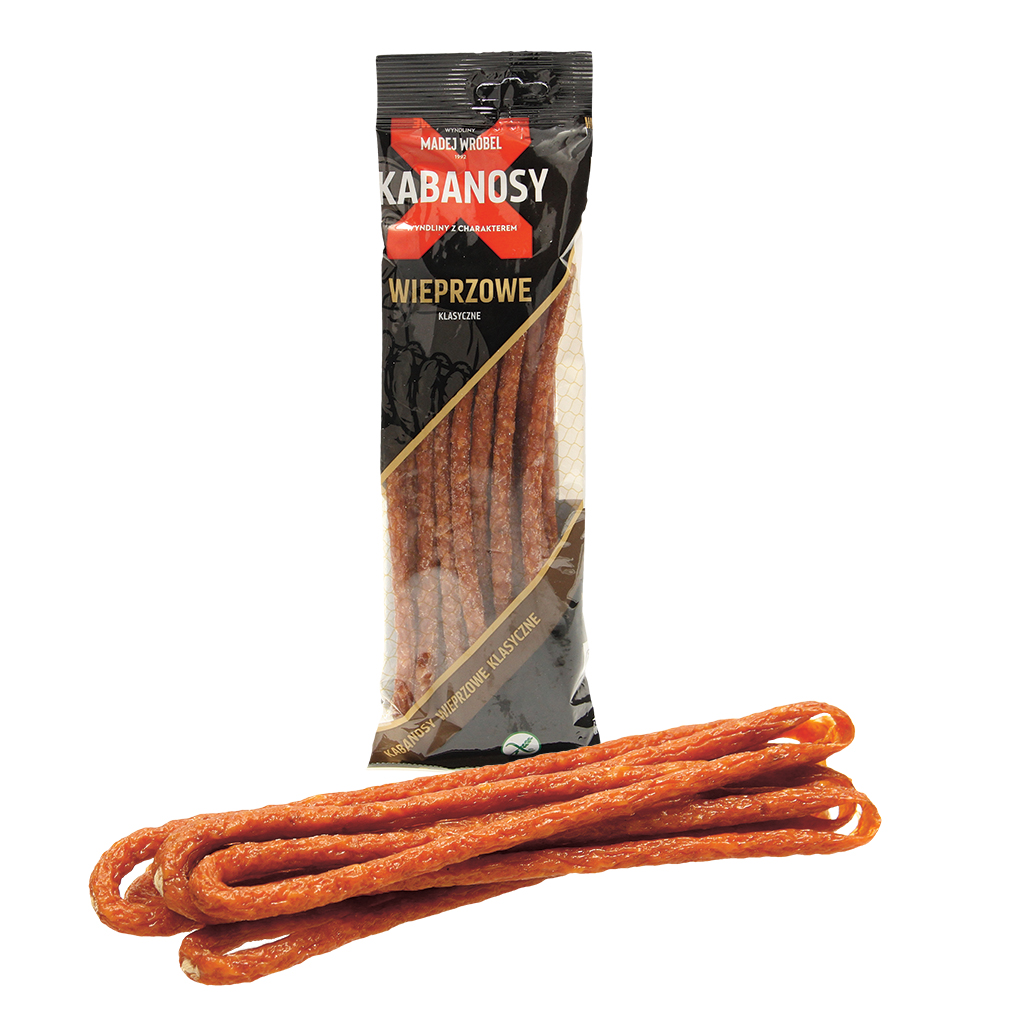 Gerookte kookworst, gemiddeld grof, gedroogd