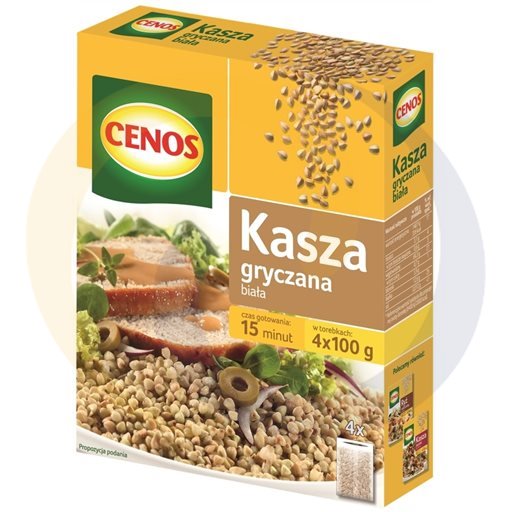 "Cenos" Witte boekweitgrutten in kookzakjes 4x100 g