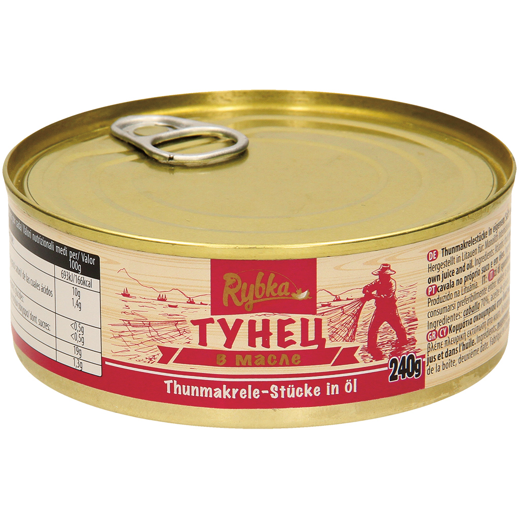 Thunmakreelfilets in eigen vocht en olie