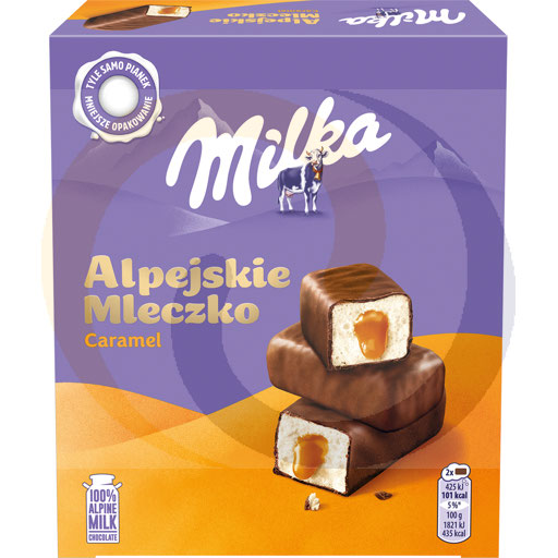 Молоко Альпийское Milka карамель 350г/8шт Mondelez