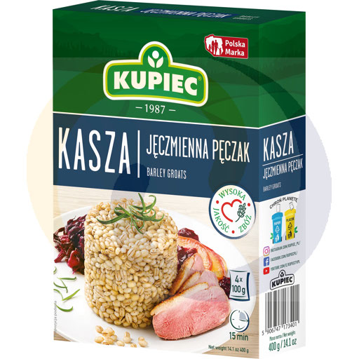 "Kupiec" Grove gerstegrutten in kookzakjes 4x100 g