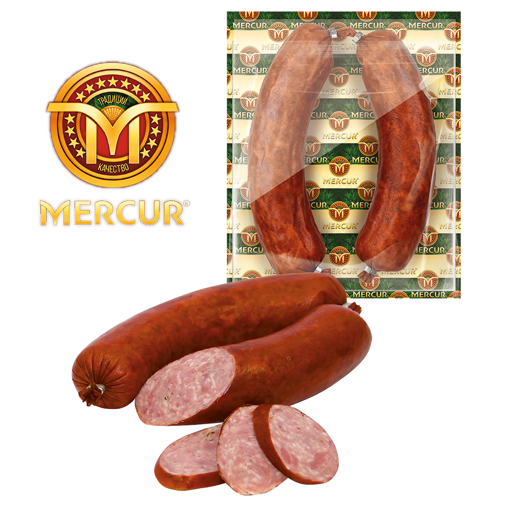 Krakauer pikante Mercur "Kolbasa Otbornaja", gerookt
