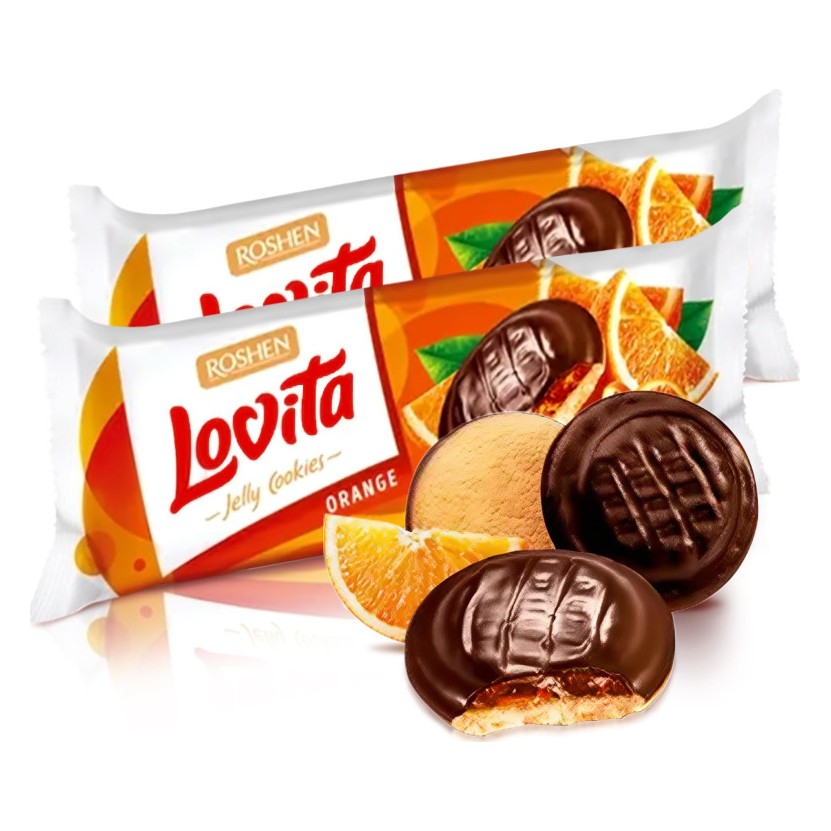ROSHEN Lovita jelly koekjes sinaasappel smaak 135g