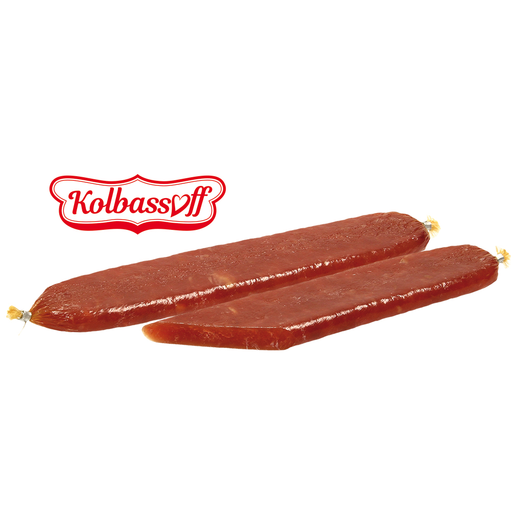 Rohwurst "Yantarnaya" van kalkoenvlees, luchtgedroogd