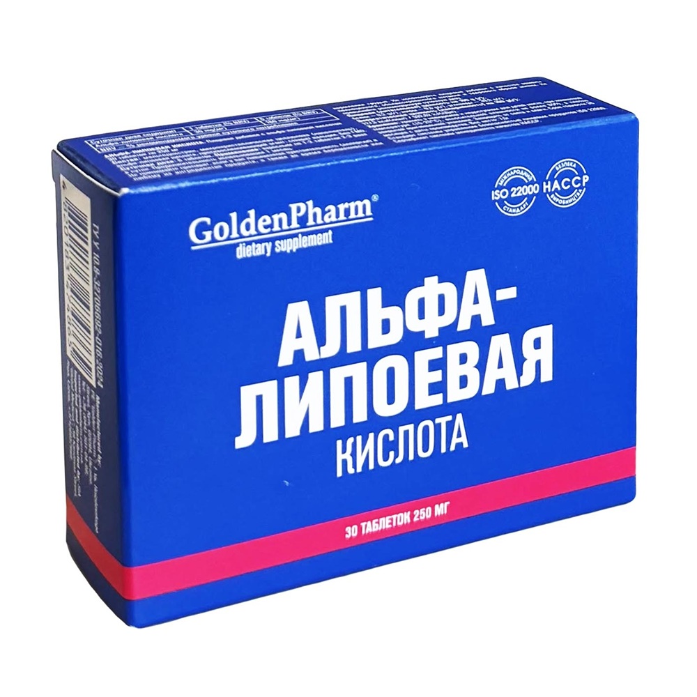 Voedingssupplement Alpha-Liponzuur 30 Tabletten