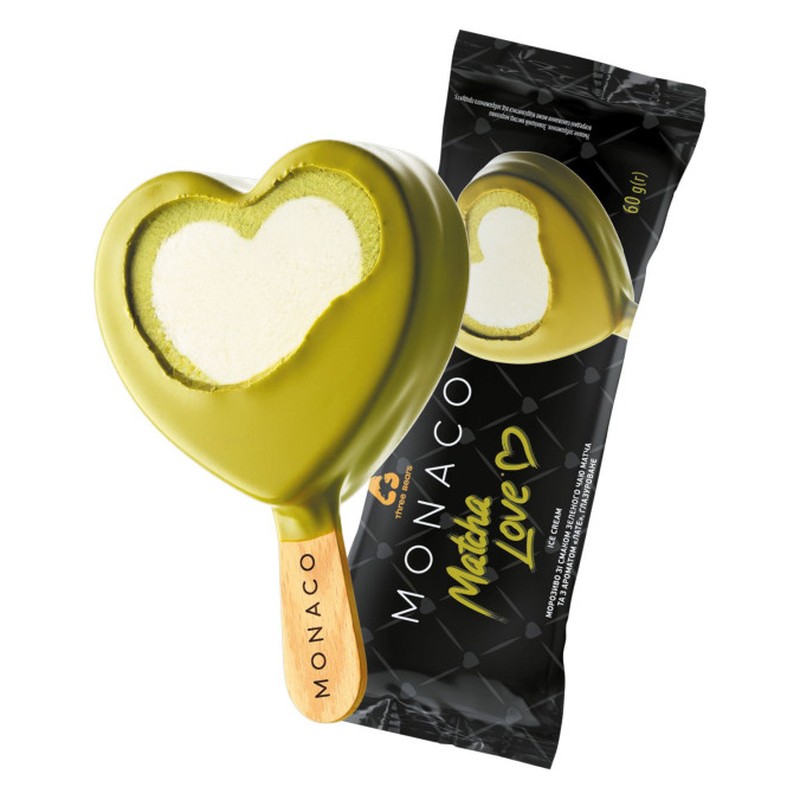MONACO Matcha Love ijs op stok met dubbele glazuurlaag 60ml