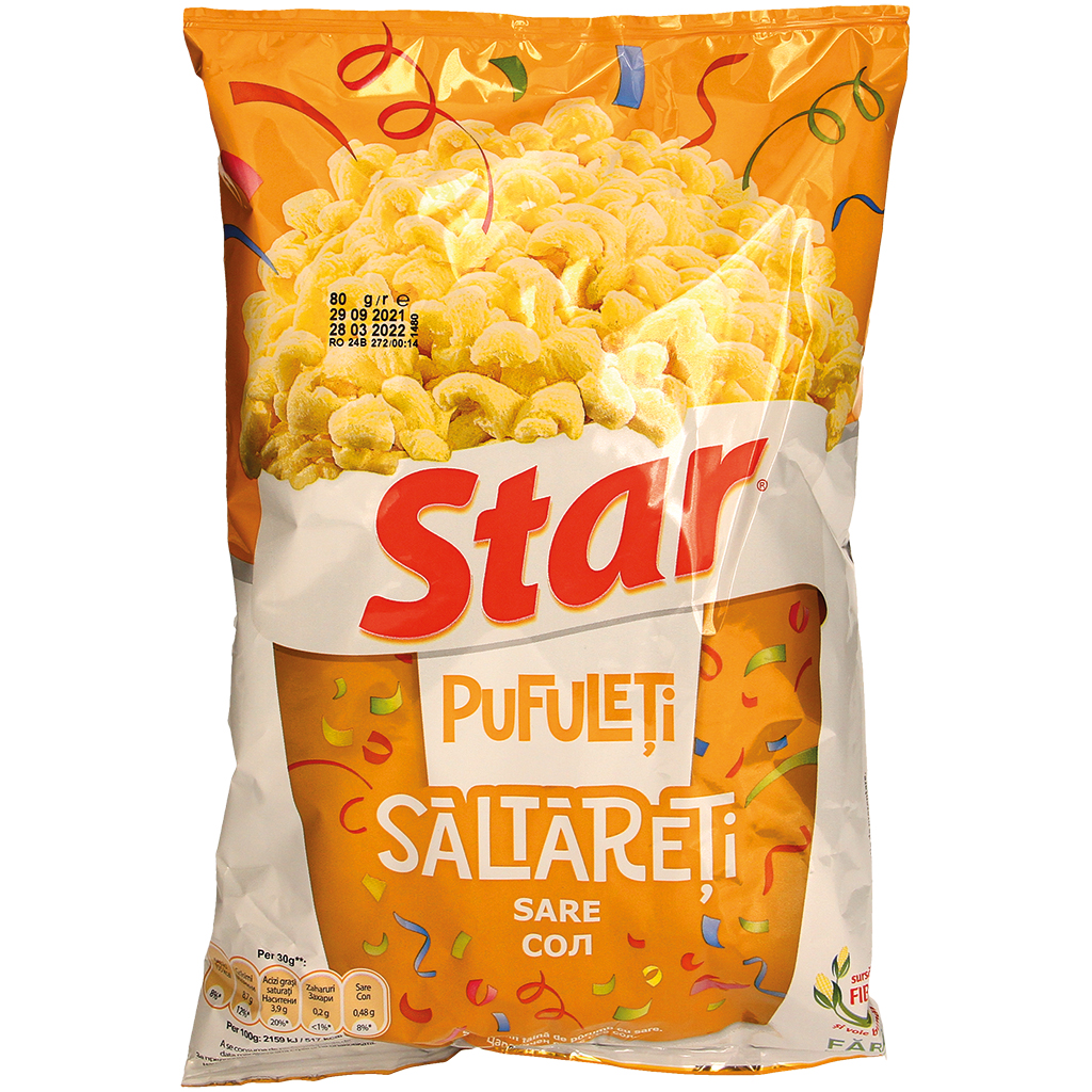 Maïs snackproduct met zout