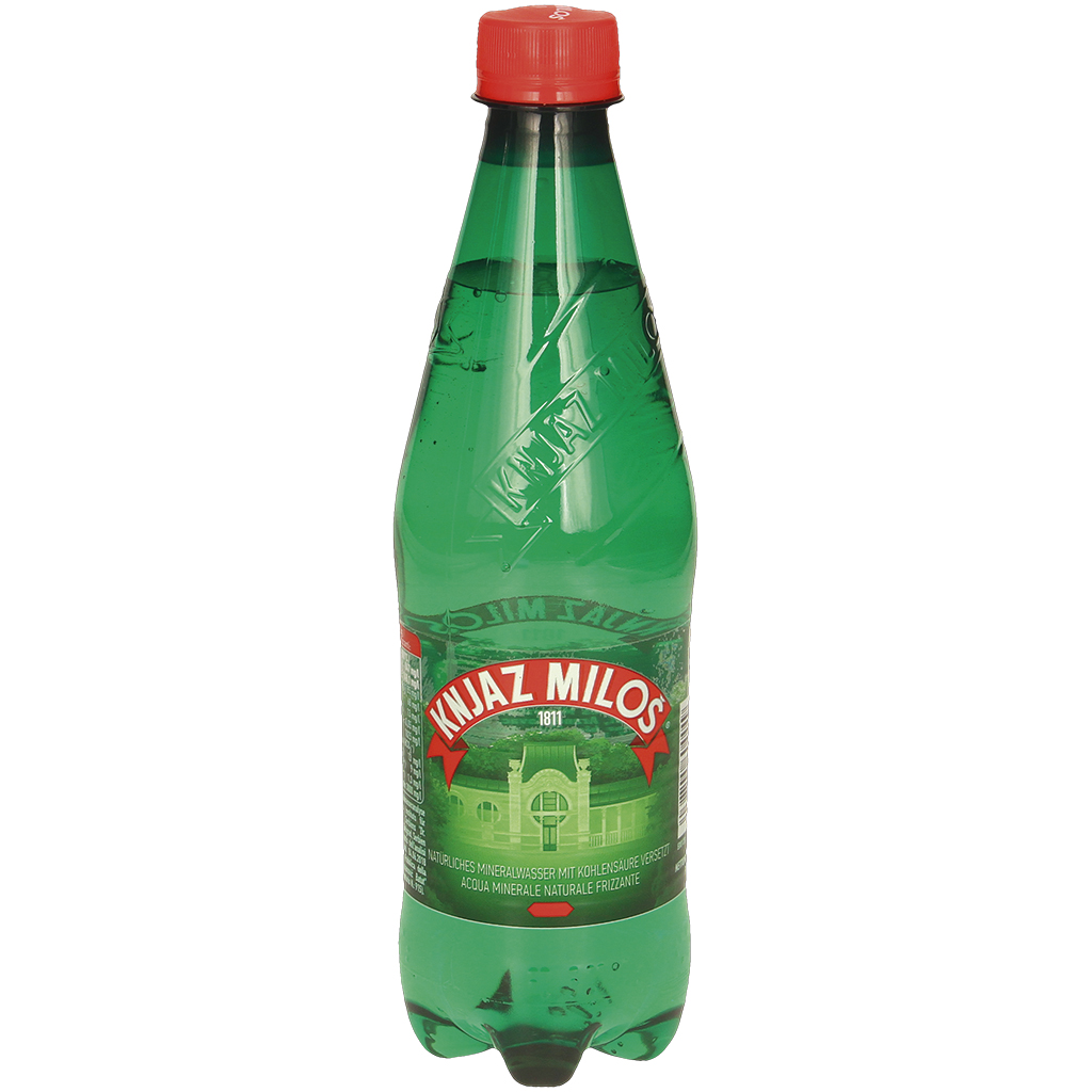 Природная газированная минеральная вода "Knjas Milos" из источника Младост в Расднике, Аранджеловац, Сербия.