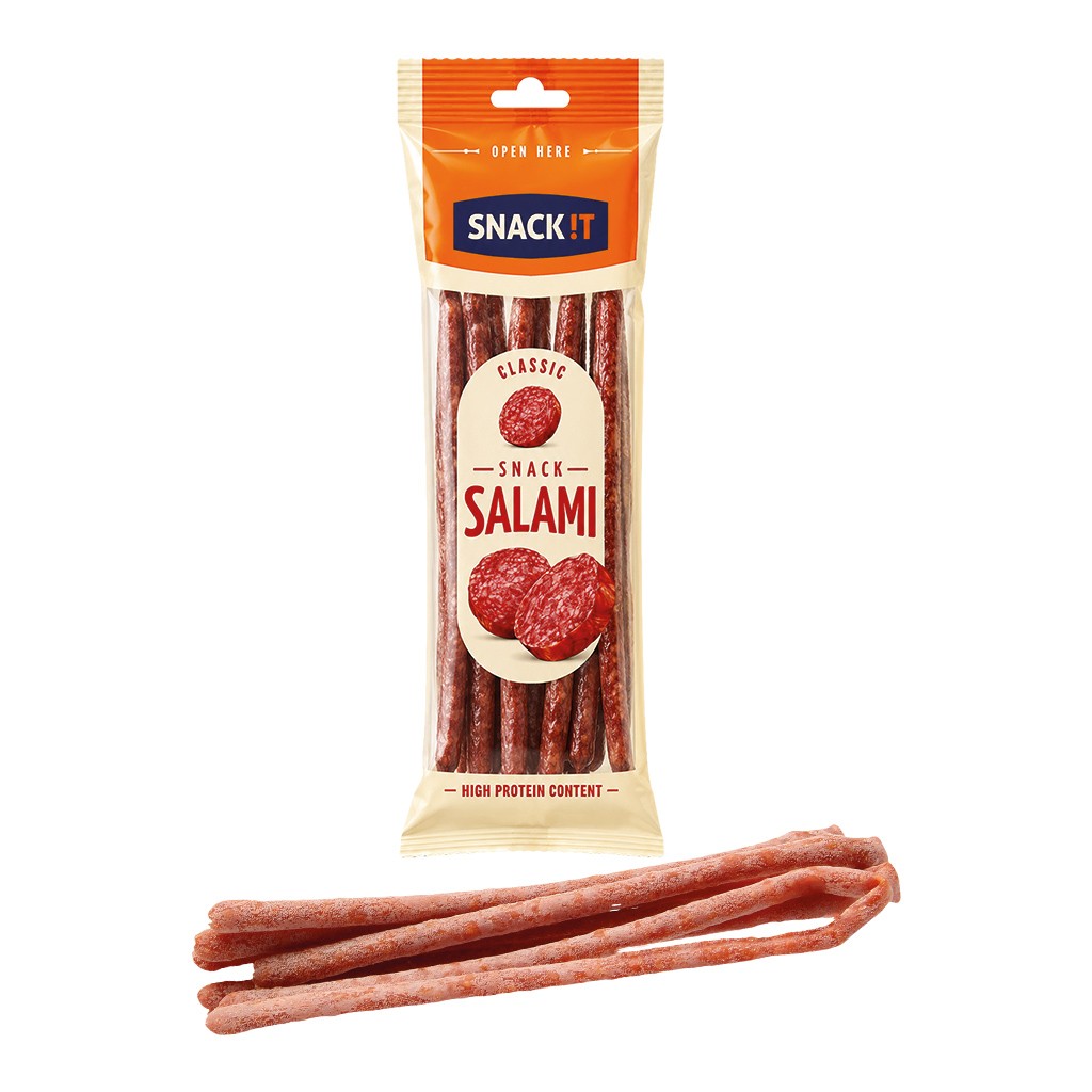 Snack IT - Varkensvleesproduct, fijngehakt, rauw, gerijpt.