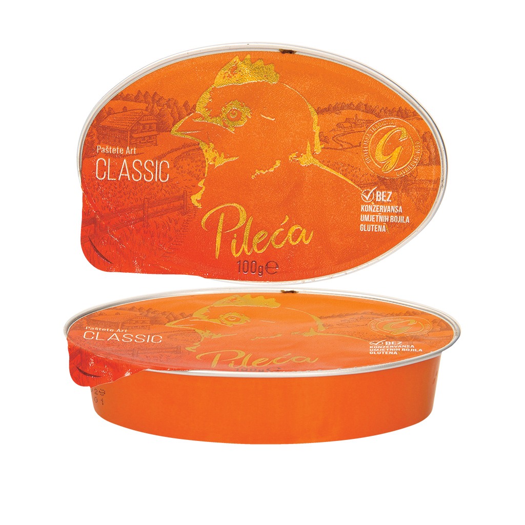 "Pileca classic" Паштет с куриным мясом с добавлением молочного и яичного белка. Стерилизованный.