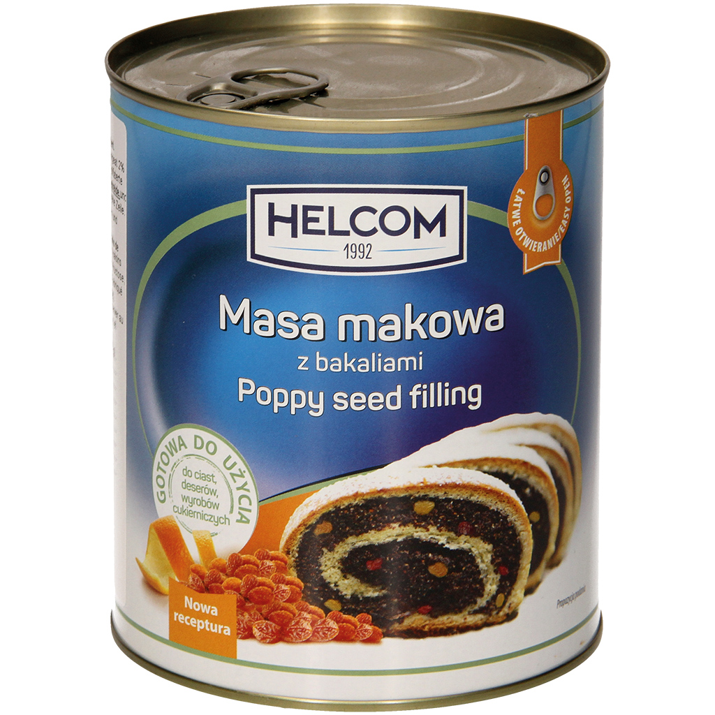 Начинка с маком, изюмом и засахаренной апельсиновой цедрой для хлебобулочных изделий. Стерилизованный продукт.