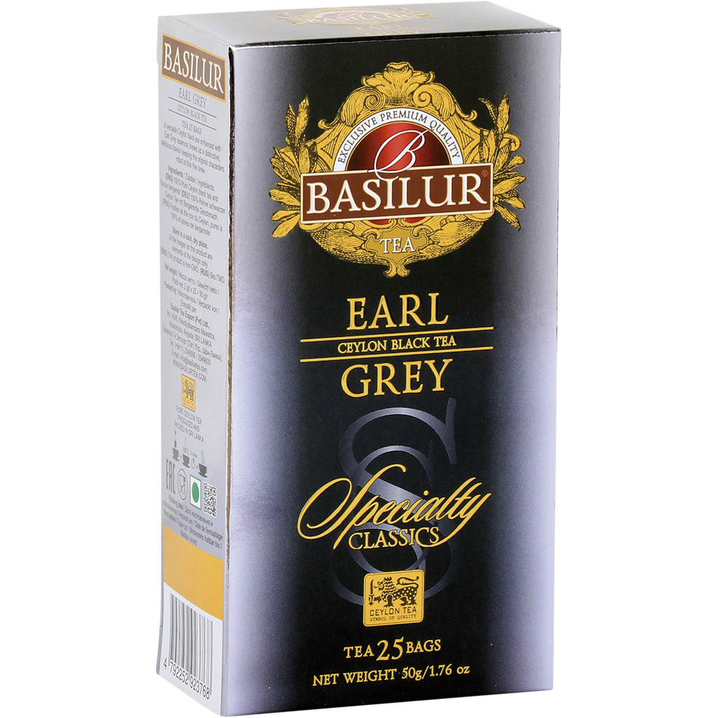 Basilur Earl Grey Zwarte Ceylon Thee, gearomatiseerd - Bergamot