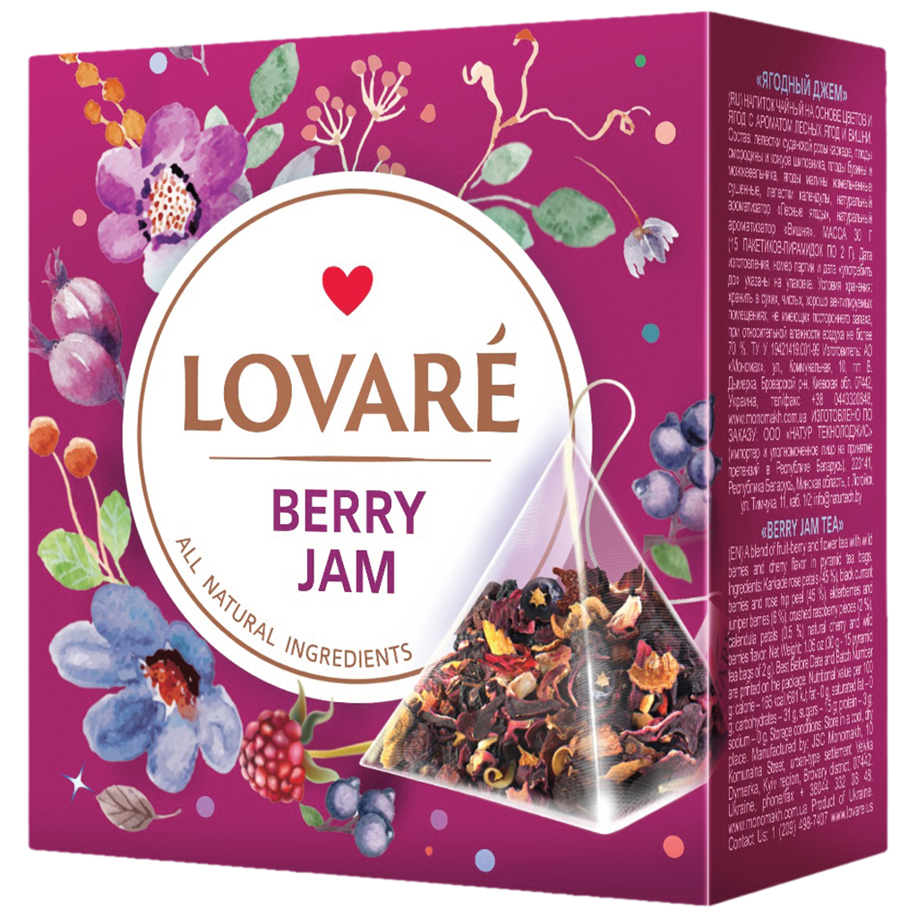 "Lovare-Bessenjam" – Geparfumeerde vruchtenthee met hibiscus