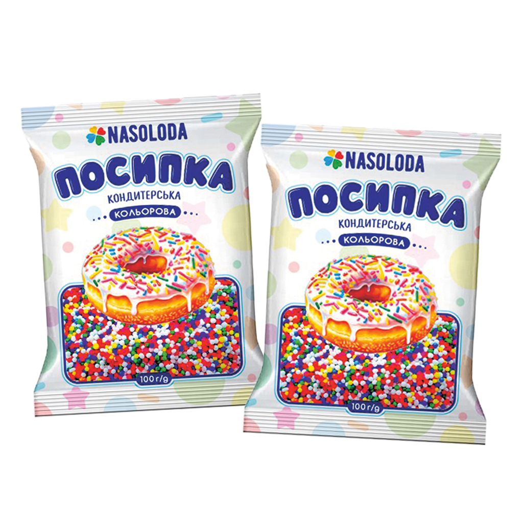 Разноцветные сахарные посыпки, посыпанные
