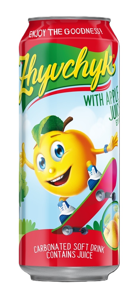 Koolzuurhoudende verfrissende drank met appelsmaak